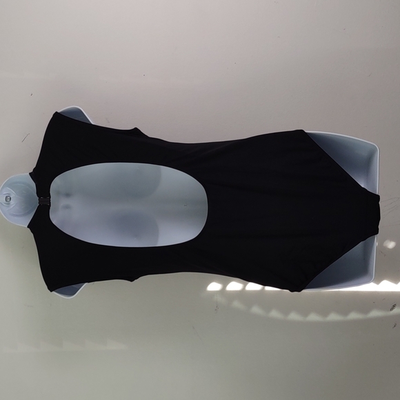 NWOT Seafolly black open back bathing suit Sz 14 - Picture 4 of 10